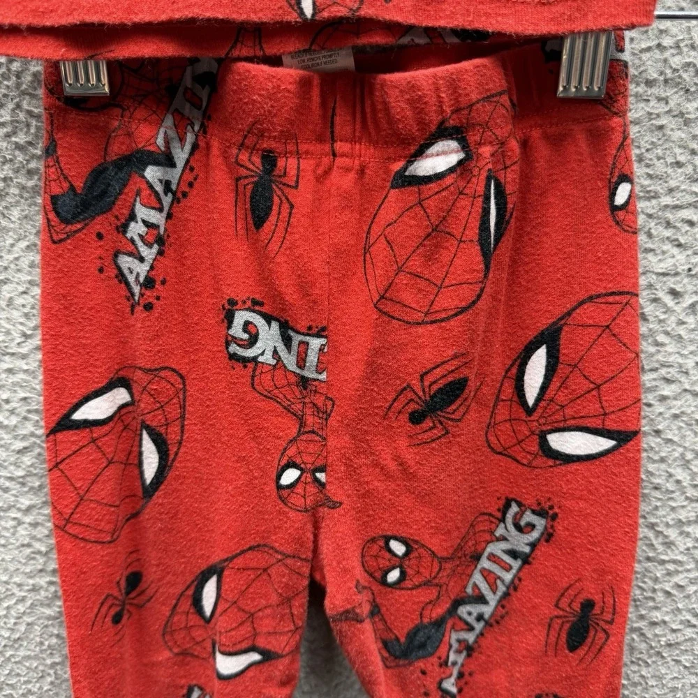 Marvel Pajamas Boys Size 4 Red Spiderman 2 Piece Pajama Set Boys Size 4